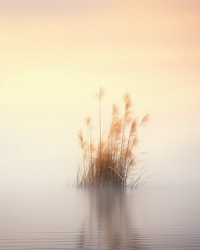 Morgennebel am See