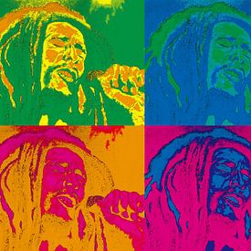 Bob Marley pop art by Christian Carrette