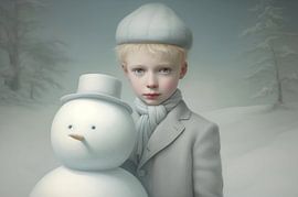 Zwei kleine Schneemänner von Heike Hultsch