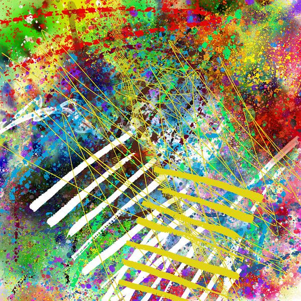 Happy days abstract Art by Nicole Habets