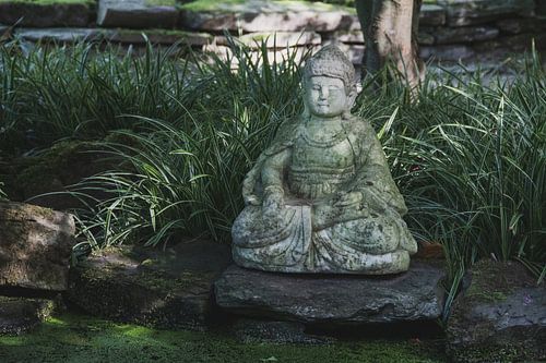Boeddha standbeeld aan vijver | Kasteeltuin Arcen