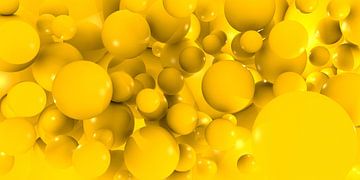 Veel gele ballen van Achim Prill