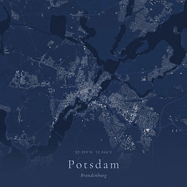 Vintage map of Potsdam, Germany by Prints of Place