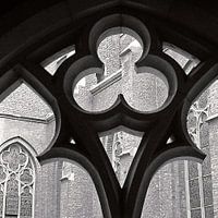 Lampe noire ; ornement blanc