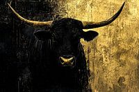 Stijlvolle stier met gouden details