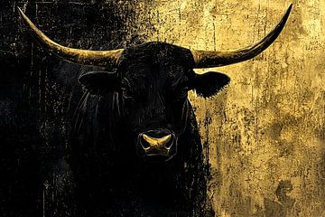 Stijlvolle stier met gouden details