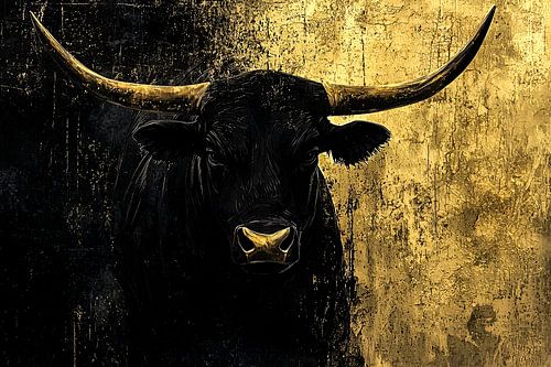 Stilvoller Stier mit goldenen Details von Art & Soul Creations