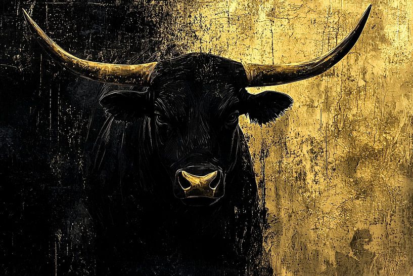 Stijlvolle stier met gouden details van Art & Soul Creations
