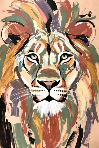 Lion | Mane | Colourful | Expressive