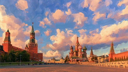 Kremlin, Moscow: an abstract panorama