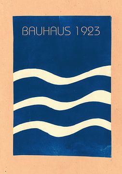 Bauhaus golven Minimalistisch ontwerp 1923 van Niklas Maximilian