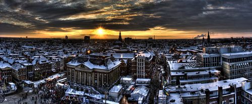 Groningen Winter City 2009 (panorama) van Volt