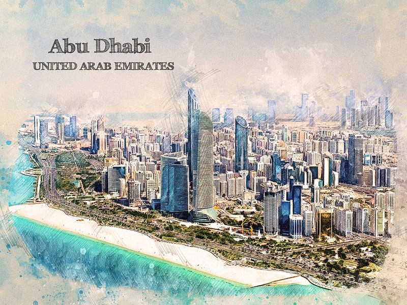 Abu Dhabi von Printed Artings