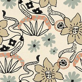 Böhmische Blumen-Schlangen von Raipa Studio