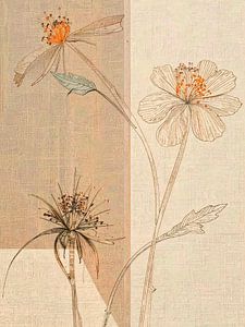 Botanische Kunst in Mischtechnik. Serie: Heiter und verträumt