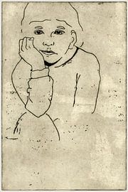 Langeweile, Radierung von Helga Pohlen - ThingArt