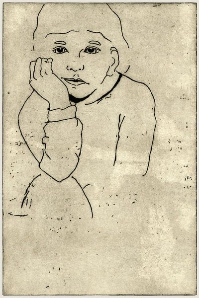 Langeweile, Radierung von Helga Pohlen - ThingArt