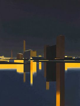 Rotterdam Nachtreflexion von Franka Poulain