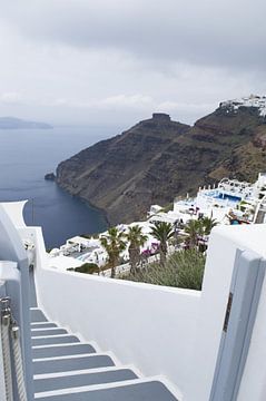 Uitzicht in Santorini Caldera van haroulita