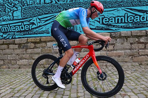 Joshua Tarling on the Wall of Geraardsbergen