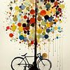 Altes Fahrrad am baum von Peter Roder