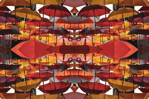 Symétrie colorée des parapluies