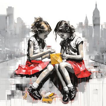 Look at This | Urban Art | Banksy Style van Blikvanger Schilderijen