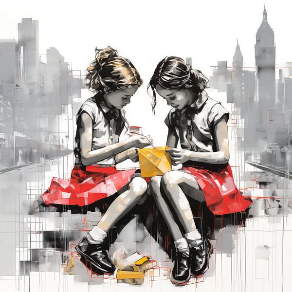 Look at This | Urban Art | Banksy Style van Blikvanger Schilderijen