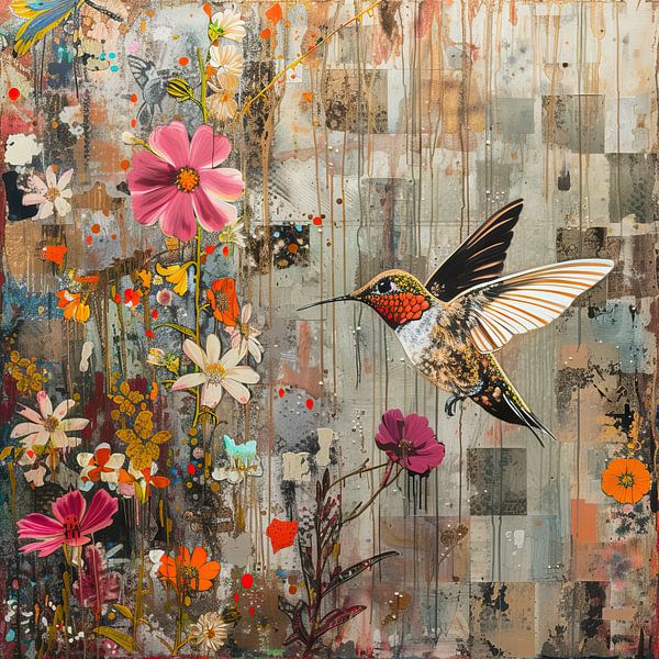 Malerei Bunte Kolibri von Kunst Laune