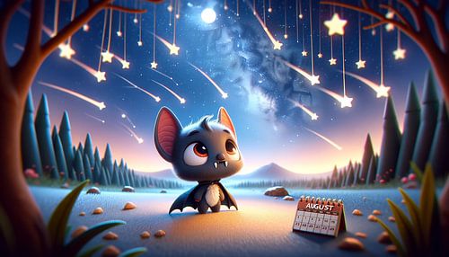 De magie van vallende sterren op een magische augustusavond