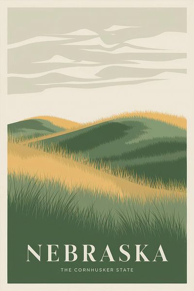 Nebraska Vintage Travel Poster by Poster Art Shop