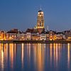 Deventer's Blue Hour Beauty: A Riverfront View of the Town's Skyline by Jeroen Kleiberg