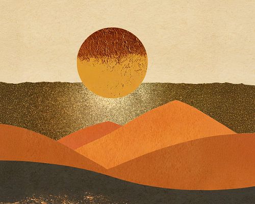 Minima Art: Zonsopkomst in de woestijn van Studio Pieternel