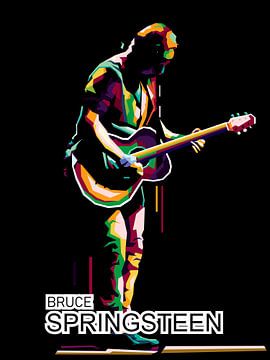Bruce Frederick Joseph Springsteen in einem erstaunlichen Pop-Art-Poster von miru arts