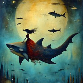 Hai...tu...tai - Surreale Reise auf einem Hai von Petra Dreiling-Schewe