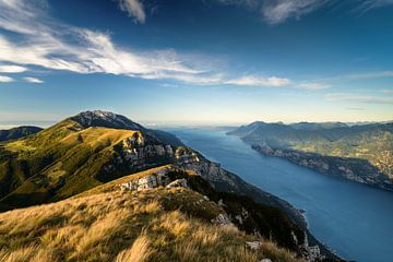 Hiking on Monte Baldo and Monte Altissimo at Lake Garda in Italy for sunrise