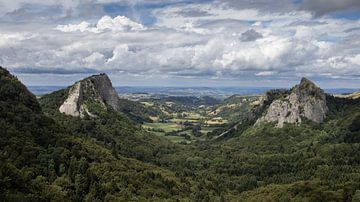 Tuilière and Sanadoire Rocks, Auvergne, France by Imladris Images