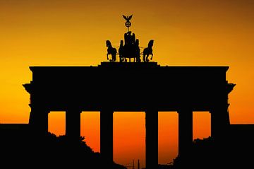 Brandenburg Gate Silhouette by Frank Herrmann