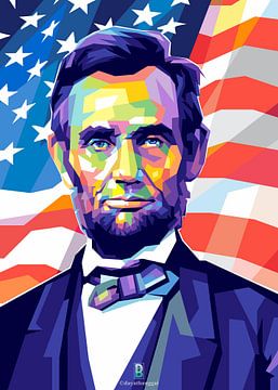 Abraham Lincoln in WPAP Art by Dayat Banggai
