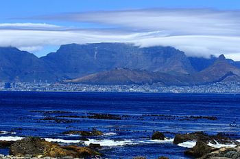 Panorama of Cape Town from Robben Island
