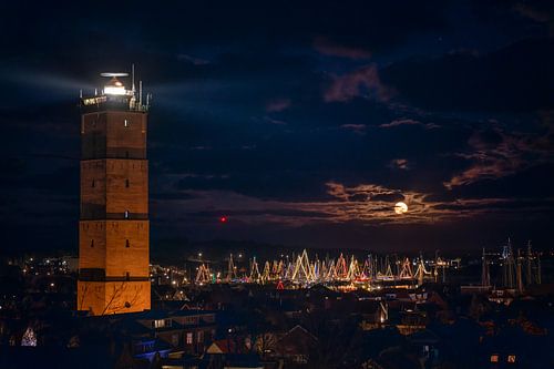 Volle maan over Terschelling