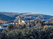 Stadsgezicht in de winter in Schneeberg Saksen van Animaflora PicsStock thumbnail