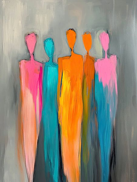 Groupe de personnes abstraites par Caprices d'Art