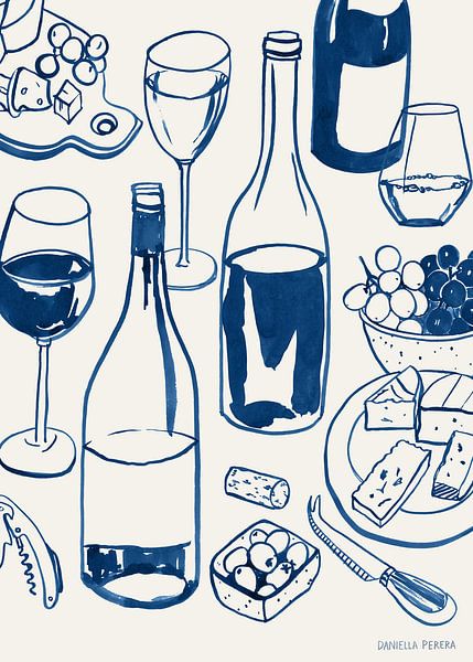 Wijn en gezellige bijeenkomsten van Daniella Perera Studio