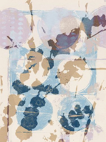 Zachte abstracte botanische kunst. Bloemen in tedere pastelkleuren