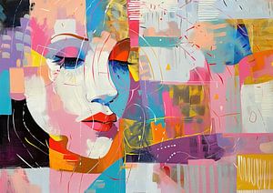 Frau mit Farben | Bunte Frau
