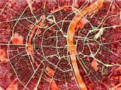 Kaart van Köln centrum in de stijl 'Amber Autumn' van Maporia thumbnail