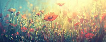 Flowers in Morning by Abstract Painting