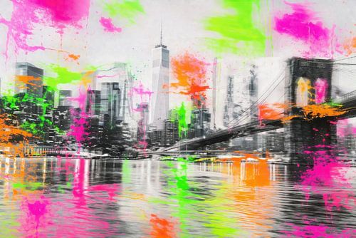Pop Art Canvas Print: New York Abstract | Urban Art Print | Bedroom Decor | Art for the Home