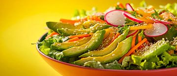 Frisse salade met avocado en radijs van Poster Art Shop